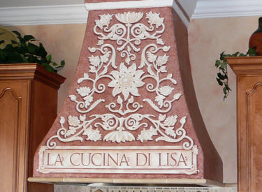 Trompe l’oeil hand-painted custom hood
