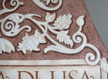 Trompe l’oeil detail hand-painted custom hood