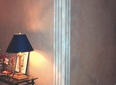 Trompe l’oeil with specialty faux finished walls