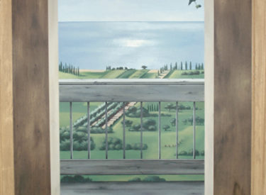 Wine cellar trompe l’oeil mural