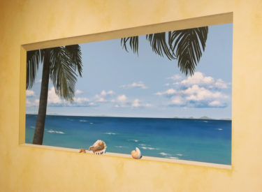 Exercise room mural side wall