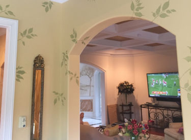 Custom stenciling in sunroom (other images in Ceilings)