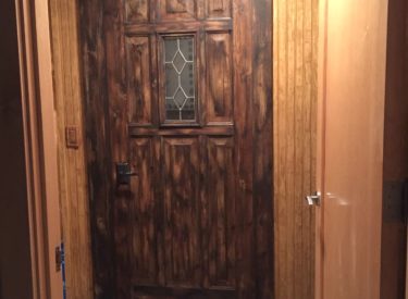 Faux Woodgraining of Interior Door – Previously Flat Metal