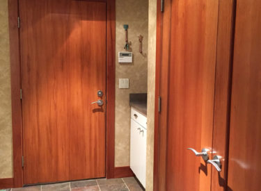 Faux Woodgraining of Interior Door to Match Other Doors shown on Right
